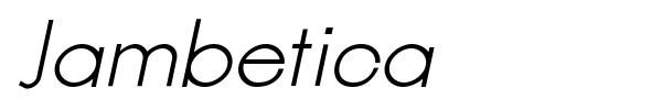 Jambetica font preview
